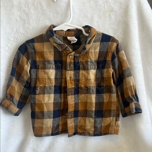 H&M Plaid Kids Shirt - Blue and Brown